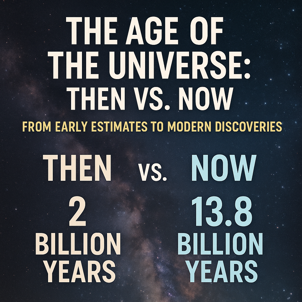 The Age Of The Universe: Then Vs. Now From Early Estimates To Modern Discoveries