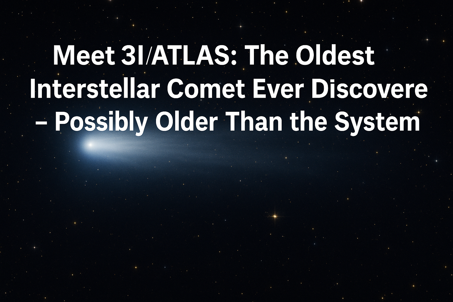 Meet 3I/ATLAS: The Oldest Interstellar Comet Ever Discovered
